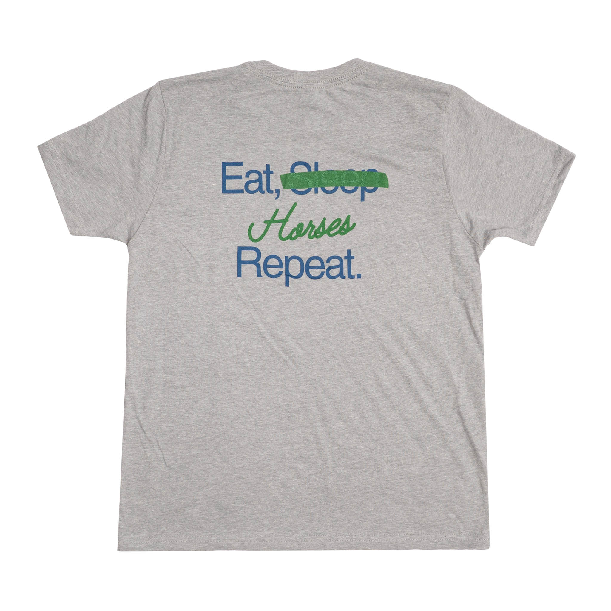 Unisex AHA Eat, Horses, Repeat Tee - Gray